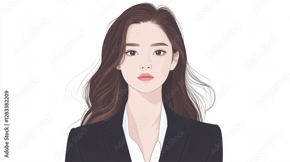 Smiling Young Business Woman Portrait in Modern Office Smiling Young Business Woman Portrait in Modern Office