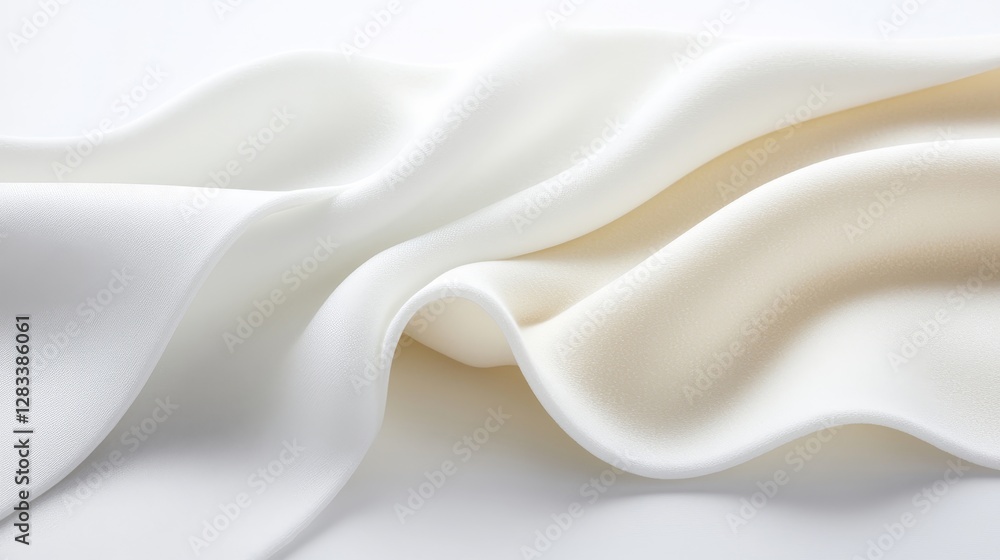 Obraz premium Elegant Draped White Fabric Texture for Background and Design Use