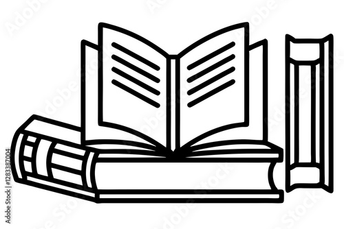 Book icon vector illustrations.
