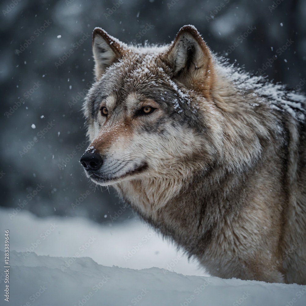 Fototapeta premium wolf in winter