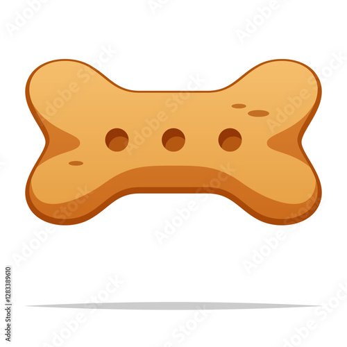 Bone shaped dog biscuit vector isolated illustraion