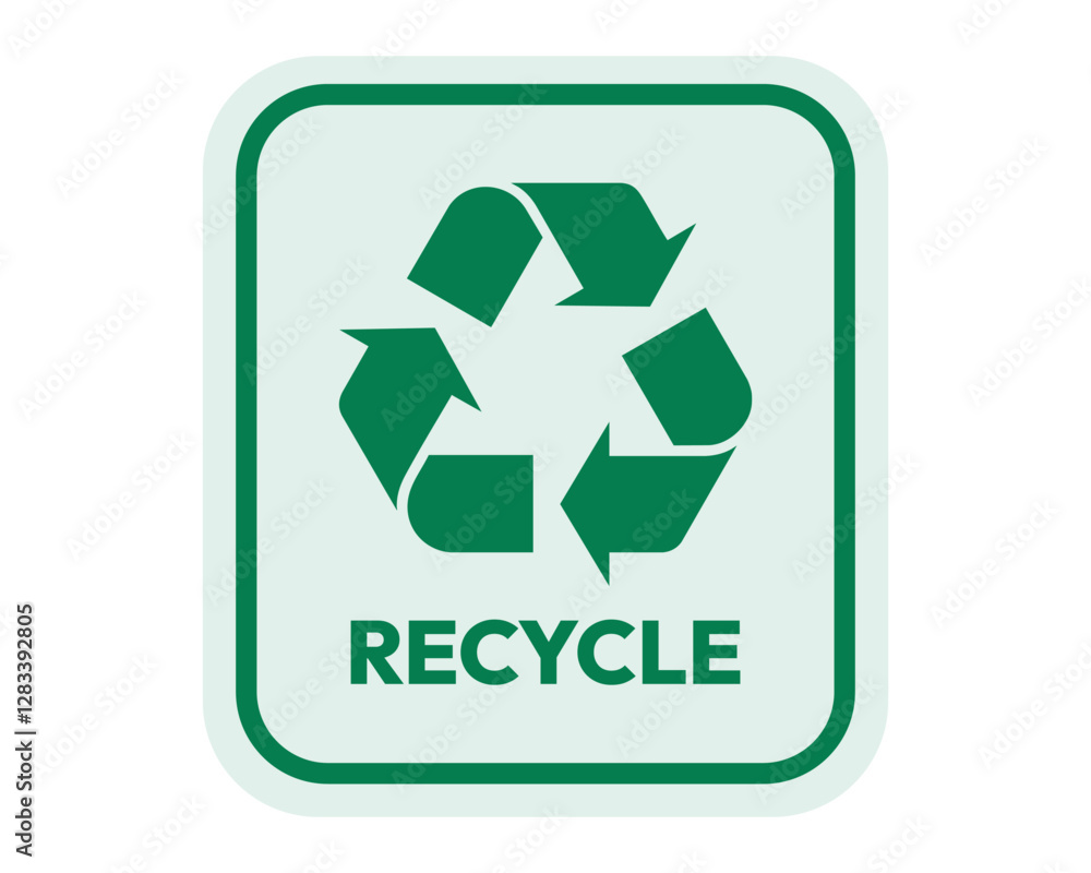 Green Recycle Symbol Environmental Conservation Green Border High Quality Vector Green Recycle Symbol Environmental Conservation Green Border High Quality Vector