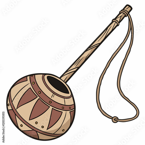 berimbau silhouette vector illustration