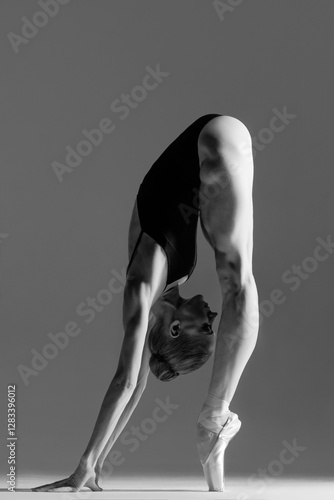 Wallpaper Mural Young beautiful ballerina is posing in studio Torontodigital.ca