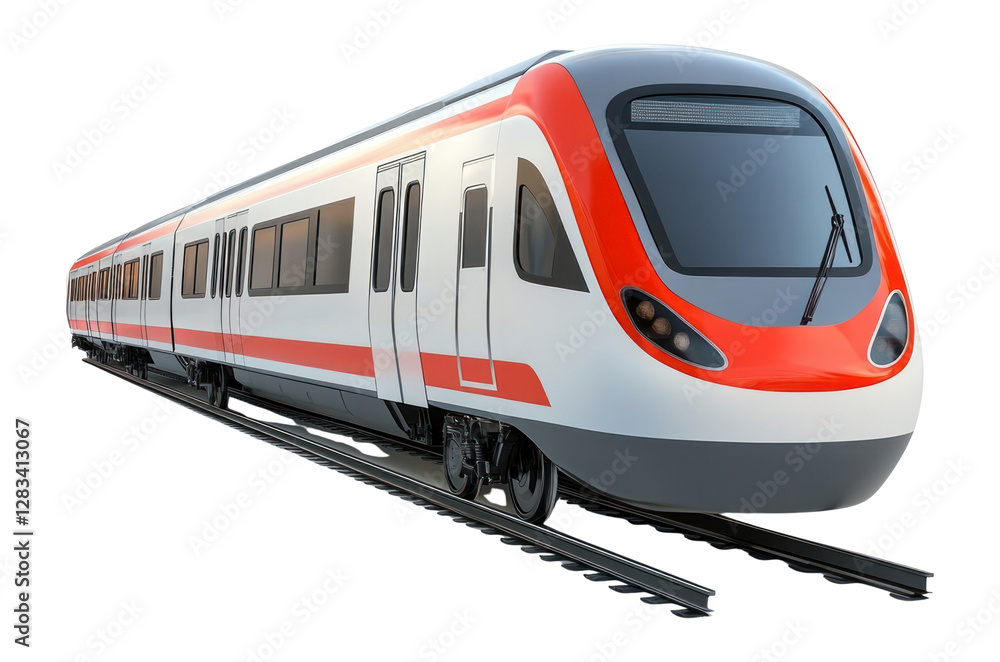 Fototapeta premium PNG Design cutie animation Modern trains transportation railway.