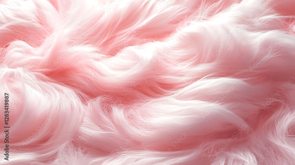 Plush fur transitioning from soft pastel pink to pure snow white, artistically arranged in elegant ripples, glowing softly under warm, diffused lighting, intricate hair strands in sharp focus, Plush fur transitioning from soft pastel pink to pure snow white, artistically arranged in elegant ripples, glowing softly under warm, diffused lighting, intricate hair strands in sharp focus,