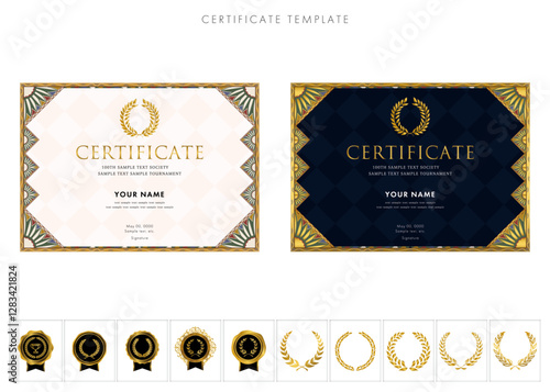 賞状２１３（横）certificate　award　表彰状　celebration