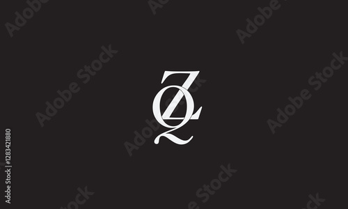 QZ, ZQ, Z , Q , Abstract Letters Logo Monogram