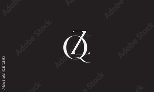 QZ, ZQ, Z , Q , Abstract Letters Logo Monogram