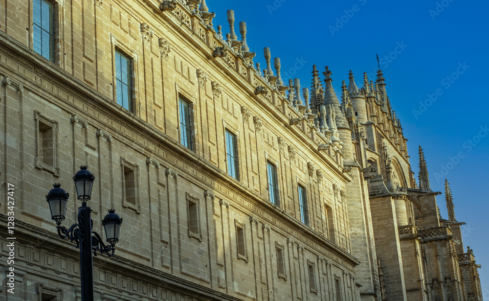 Obraz premium the cathedral of Santa Maria of Seville one of the largest gothic cathedrals in Europe