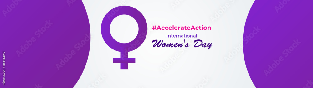 Accelerate Action Campaign Pose - International Women's Day 2025. A bold vector banner showcasing diverse women united against discrimination, banner, cover, flyer, brochure, social media post, postca Accelerate Action Campaign Pose - International Women's Day 2025. A bold vector banner showcasing diverse women united against discrimination, banner, cover, flyer, brochure, social media post, postca