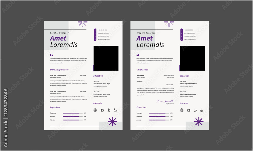 Obraz premium Resume CV. Clean, Modern and Professional Resume CV Templates. 