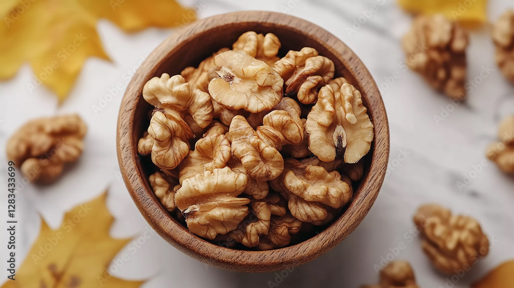 Walnuts in a bowl. Walnuts in a bowl.