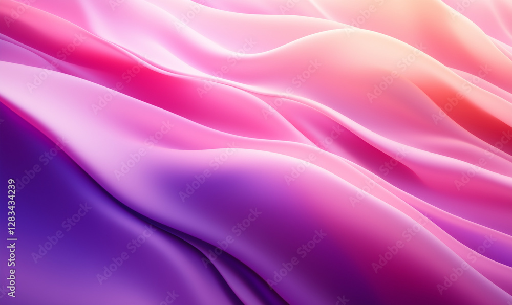 Obraz premium Elegant Fluid Pattern with Soft Pink Gradients Creating Contemporary Artistic Flow and Vibrant Abstract Energy