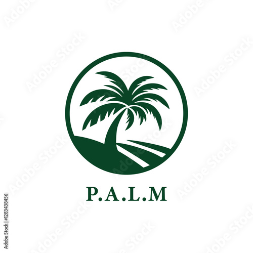 Wallpaper Mural palm tree logo vector illustration. luxury palm logo template Torontodigital.ca