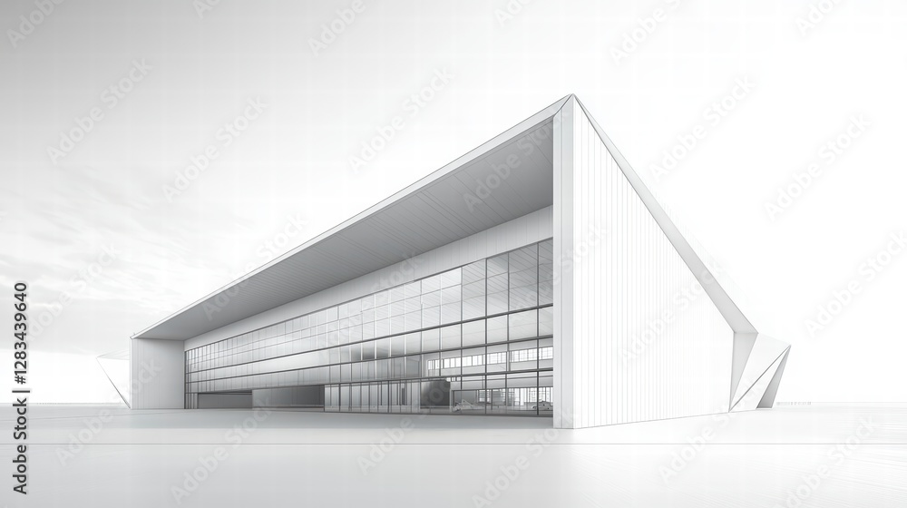 Modern Architectural Marvel: The image depicts a modern architectural masterpiece with clean lines, geometric shapes, and a minimalist aesthetic, creating a striking visual experience. Modern Architectural Marvel: The image depicts a modern architectural masterpiece with clean lines, geometric shapes, and a minimalist aesthetic, creating a striking visual experience.