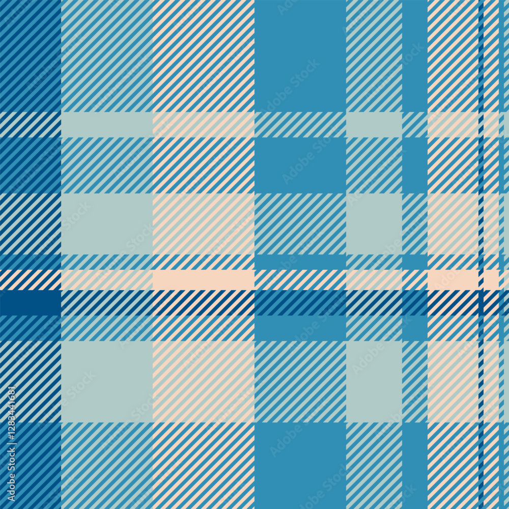Serene blue and beige plaid pattern. Ideal for textile design, apparel, or website backgrounds. Subtle yet striking, this image evokes calmness and sophistication. Serene blue and beige plaid pattern. Ideal for textile design, apparel, or website backgrounds. Subtle yet striking, this image evokes calmness and sophistication.