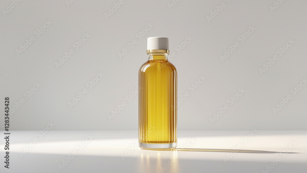 Rosehip Seed Oil, isolated on white background, studio light Rosehip Seed Oil, isolated on white background, studio light