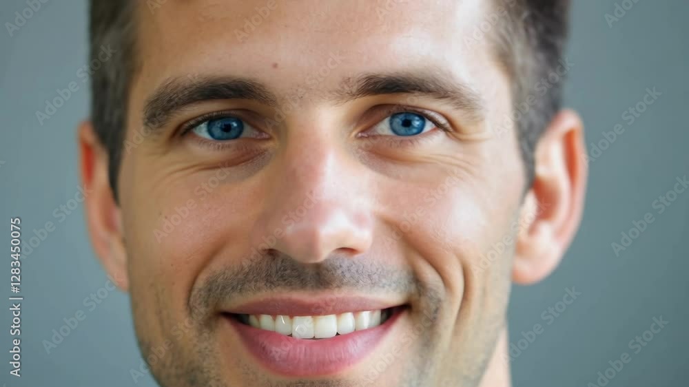 A man with striking blue eyes smiles warmly, reflecting joy and positivity. His relaxed demeanor highlights a moment of genuine happiness captured indoors. A man with striking blue eyes smiles warmly, reflecting joy and positivity. His relaxed demeanor highlights a moment of genuine happiness captured indoors.