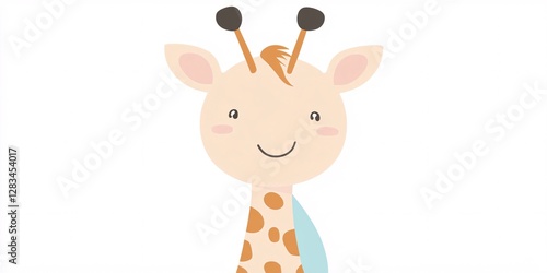 cute cartoon giraffe illustration for kids designs and educational materials