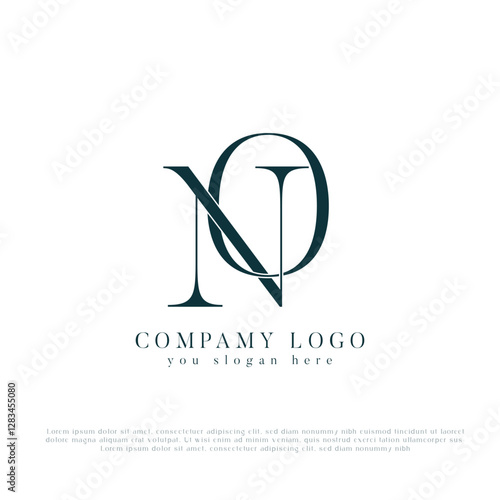 Initial letter NO, ON logo monogram vector design