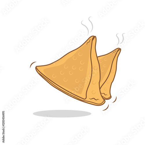 hot samosa vector illustration
