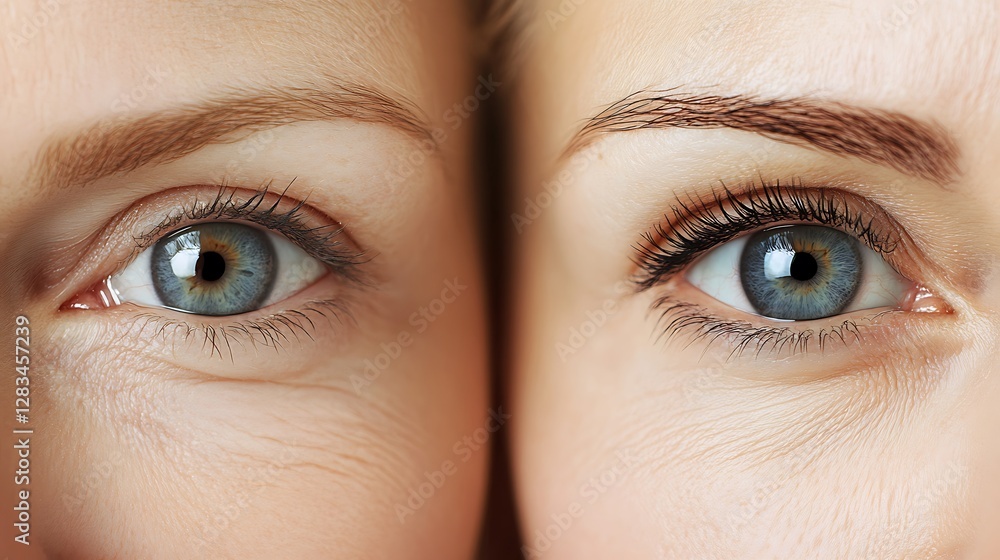 Naklejka premium before and after image of skin treatment