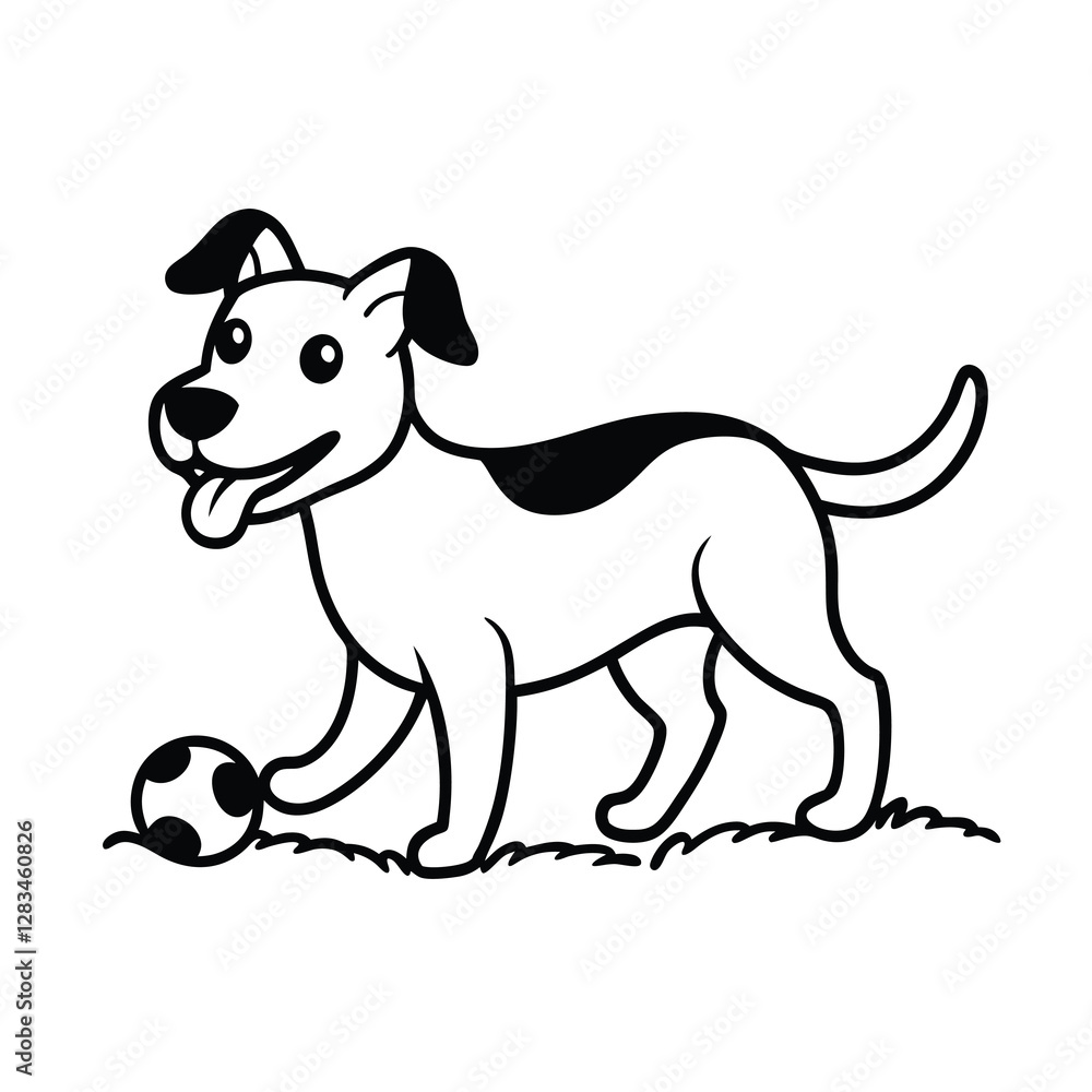 Fototapeta premium vector illustration of a dog