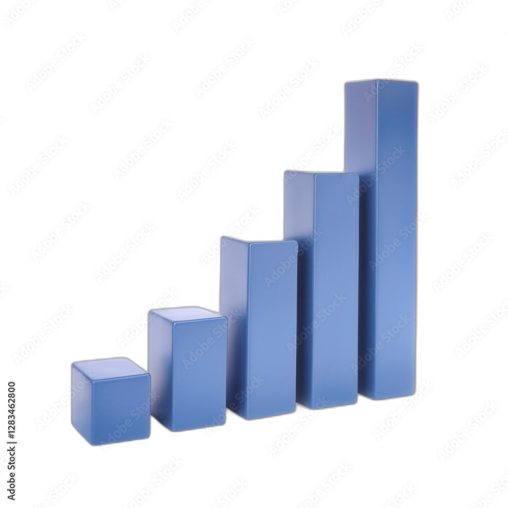 Bar Chart Growth Icon on White Background Bar Chart Growth Icon on White Background