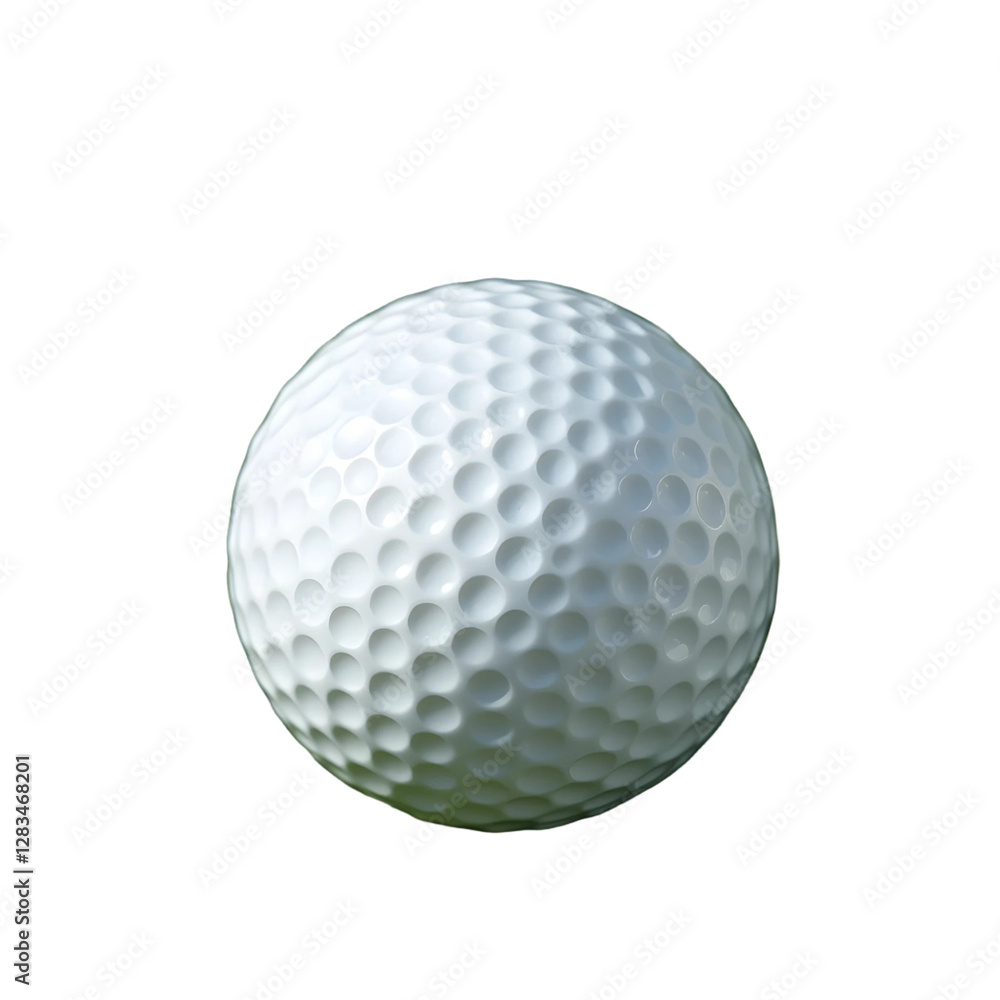 High-Quality Close-Up Image of a White Golf Ball with Dimples Set Against a Solid Black Background. High-Quality Close-Up Image of a White Golf Ball with Dimples Set Against a Solid Black Background.