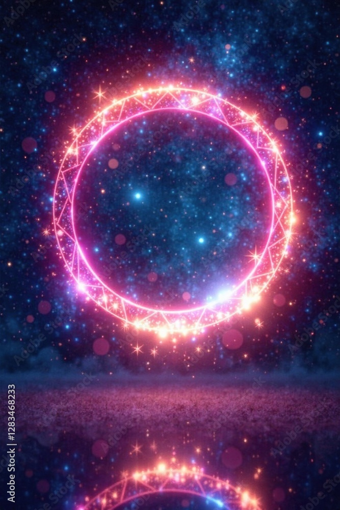 Ethereal aura surrounding a circular light source, halo, glow, luminous Ethereal aura surrounding a circular light source, halo, glow, luminous