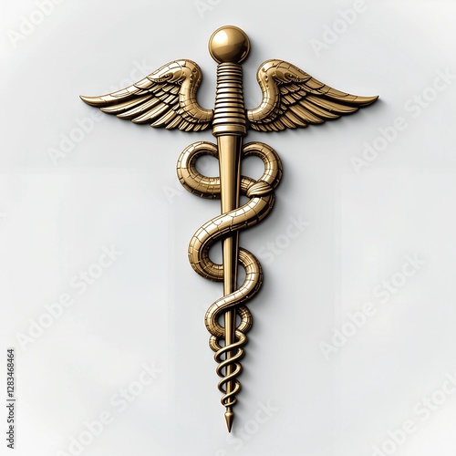 Asclepius of medicine symbol ai generated