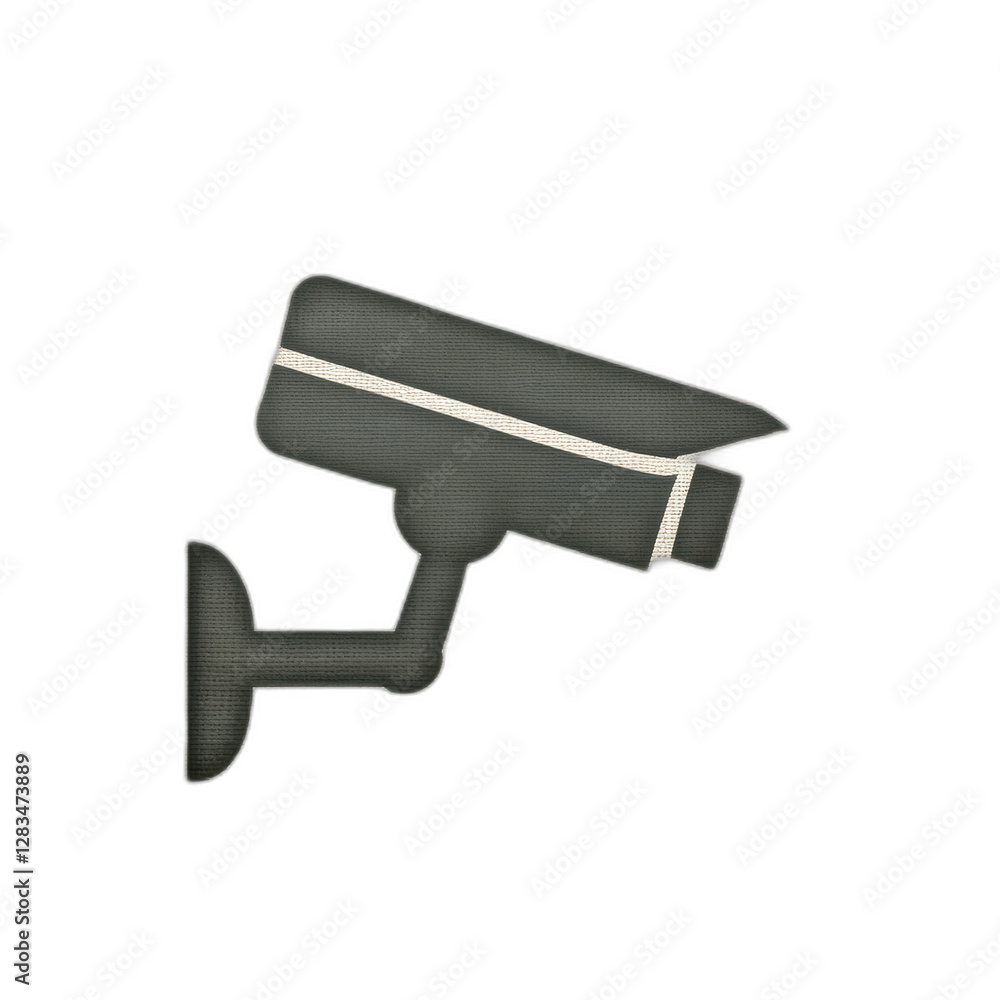 CCTV Camera Icon on White Canvas CCTV Camera Icon on White Canvas