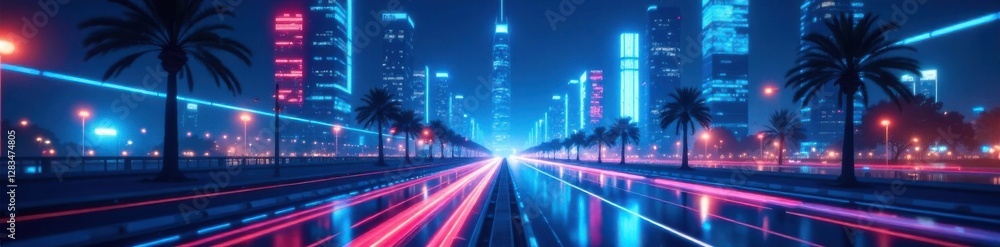 futuristic city lights in a vibrant blue light, futuristic city, blue glow futuristic city lights in a vibrant blue light, futuristic city, blue glow