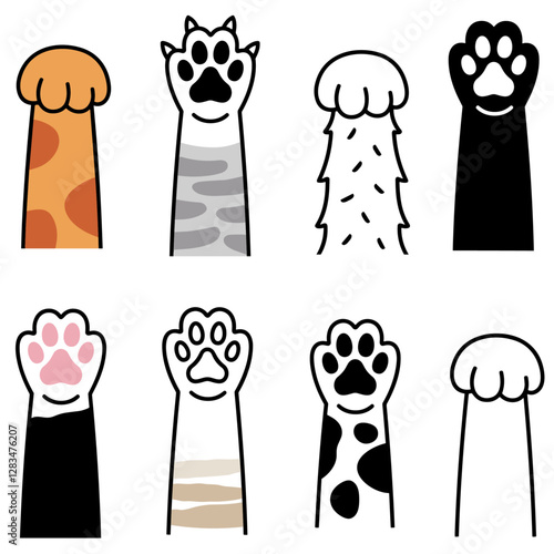 cat paws design art