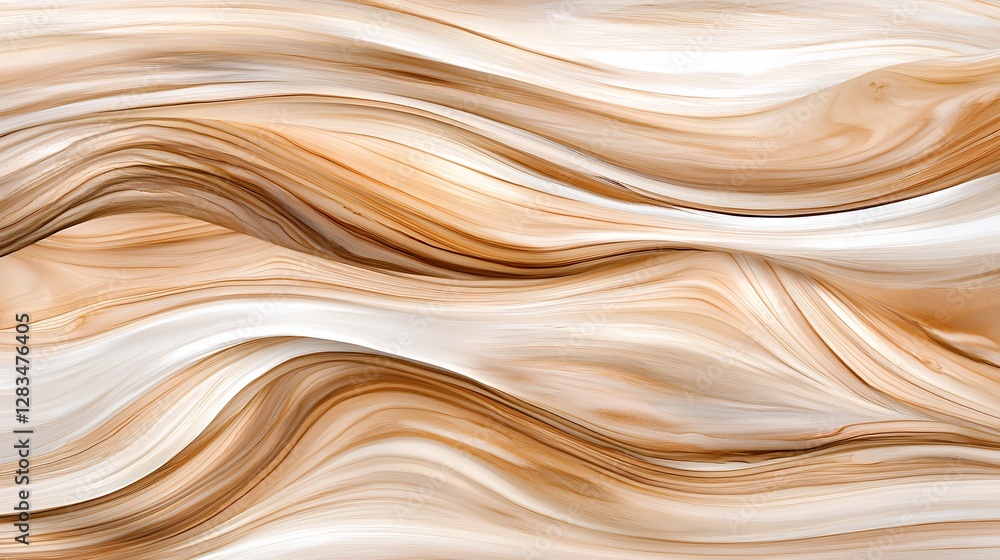 Abstract Beige and Brown Wavy Texture with Smooth Curves and Light Fantasy Backdrop Abstract Beige and Brown Wavy Texture with Smooth Curves and Light Fantasy Backdrop
