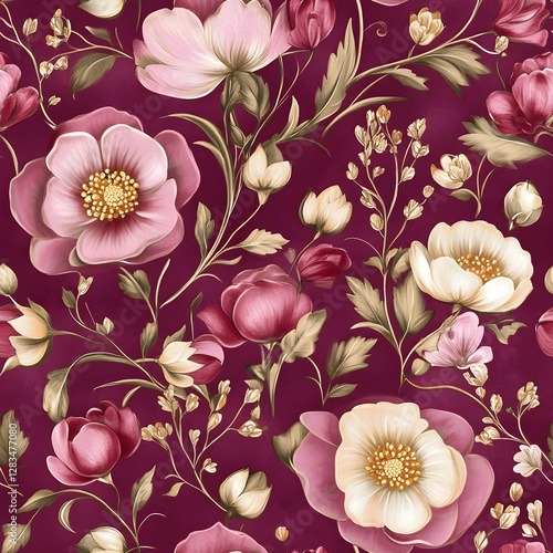 Elegant seamless floral pattern
