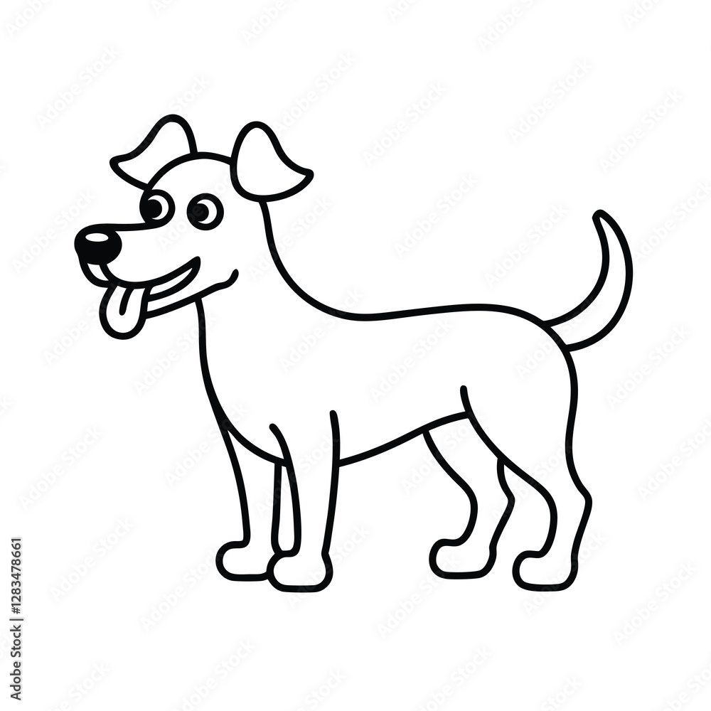 Fototapeta premium vector illustration of a dog
