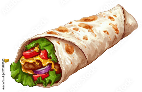 PNG Burito bread food