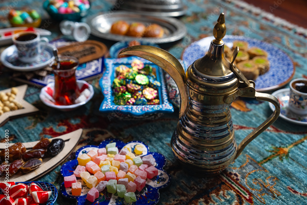 Colorful Ramadan Eid Candy and Chocolate in the Traditional Ottoman Cuisine Desserts Photo, Eid Celebration Among Family Photo, Üsküdar Istanbul, Turkiye (Turkey) Colorful Ramadan Eid Candy and Chocolate in the Traditional Ottoman Cuisine Desserts Photo, Eid Celebration Among Family Photo, Üsküdar Istanbul, Turkiye (Turkey)