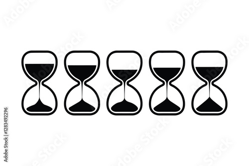 Hourglass bundle set vector illustration