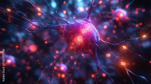 A surreal digital representation of a deep learning neural network, where glowing circuits form a massive interconnected web, transmitting vibrant pulses of information.