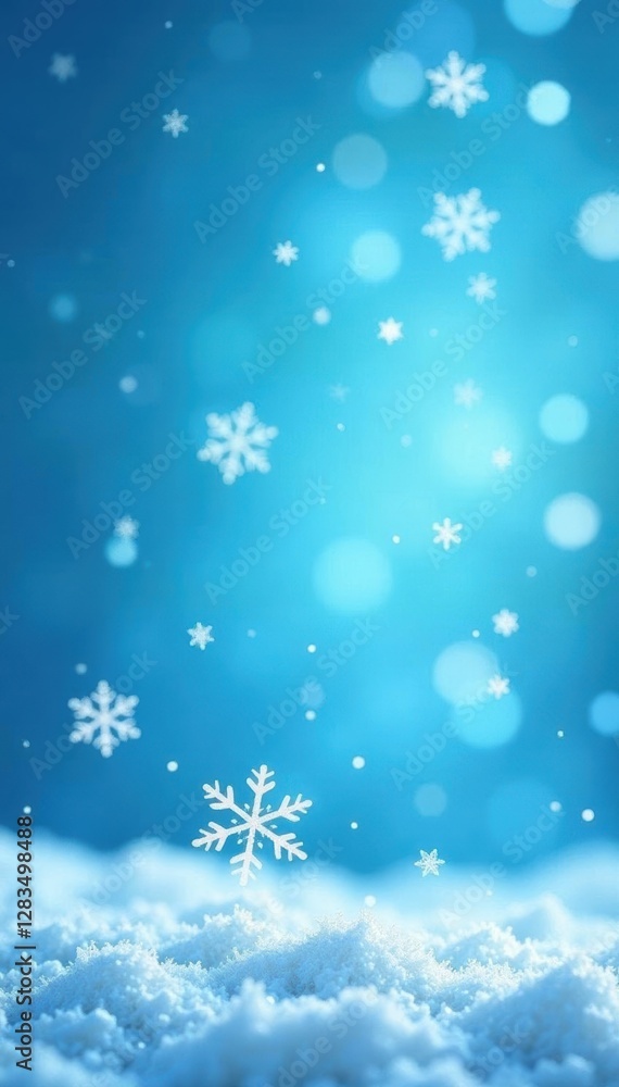Light blue abstract Christmas background with sparkling snowflakes , celebration, holiday background, blue background Light blue abstract Christmas background with sparkling snowflakes , celebration, holiday background, blue background