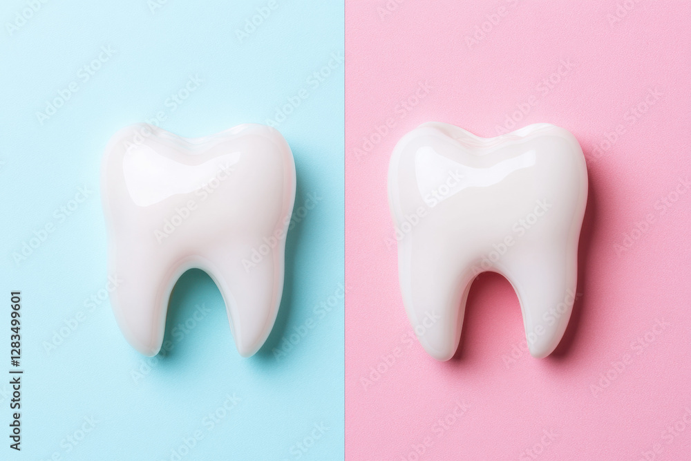 Dental problem, Before-and-after comparison image showcasing dental treatment effects on a tooth, emphasizing high fidelity and detail. Dental problem, Before-and-after comparison image showcasing dental treatment effects on a tooth, emphasizing high fidelity and detail.