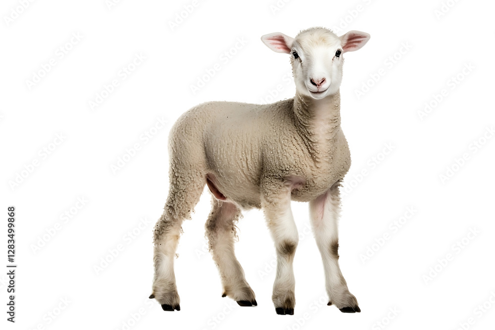 Young lamb looking directly at the camera. Young lamb looking directly at the camera.
