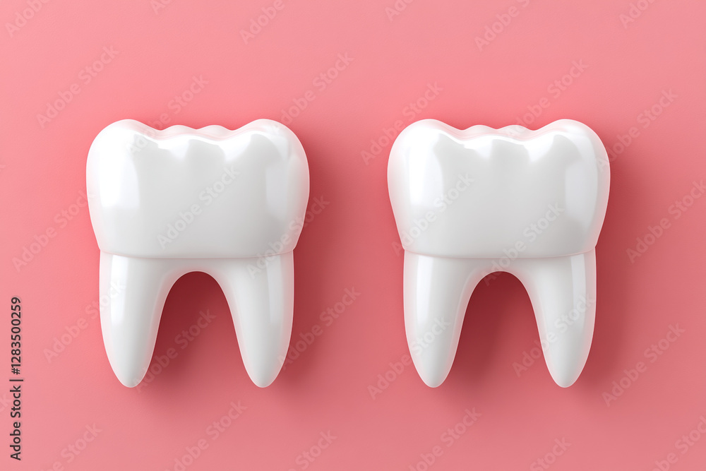 Dental problem, Before-and-after comparison of healthy gums illustrating dental health in high fidelity. Dental problem, Before-and-after comparison of healthy gums illustrating dental health in high fidelity.