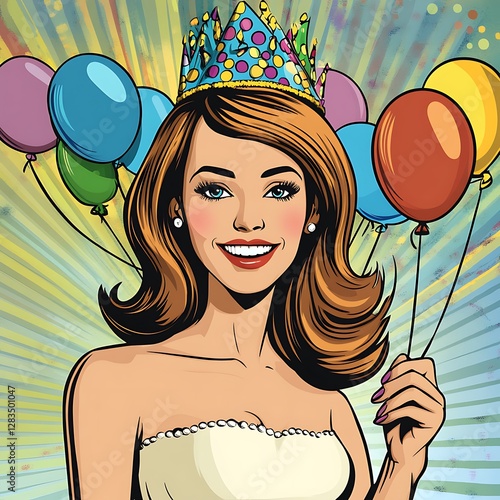 Eye-Catching Retro Comic-Themed Birthday Card Design