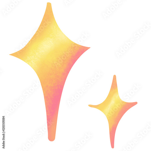 vector illustration of a star sparkle doodles 