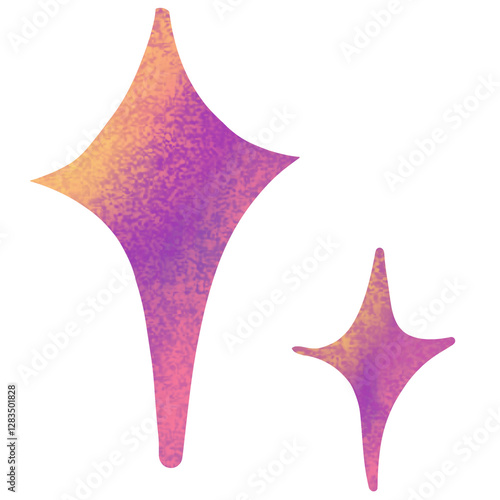 vector illustration of a star sparkle doodles 