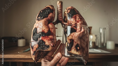 Damaged Lungs in a Jar photo